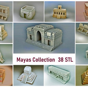 3D STL files Mayan Architecture  Collection 3D Printing