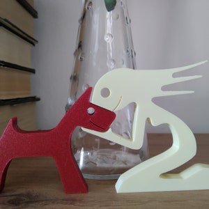 Home Decoration  ,  Girl with dog ,  Miniature , gifts for friends , family , pet dog