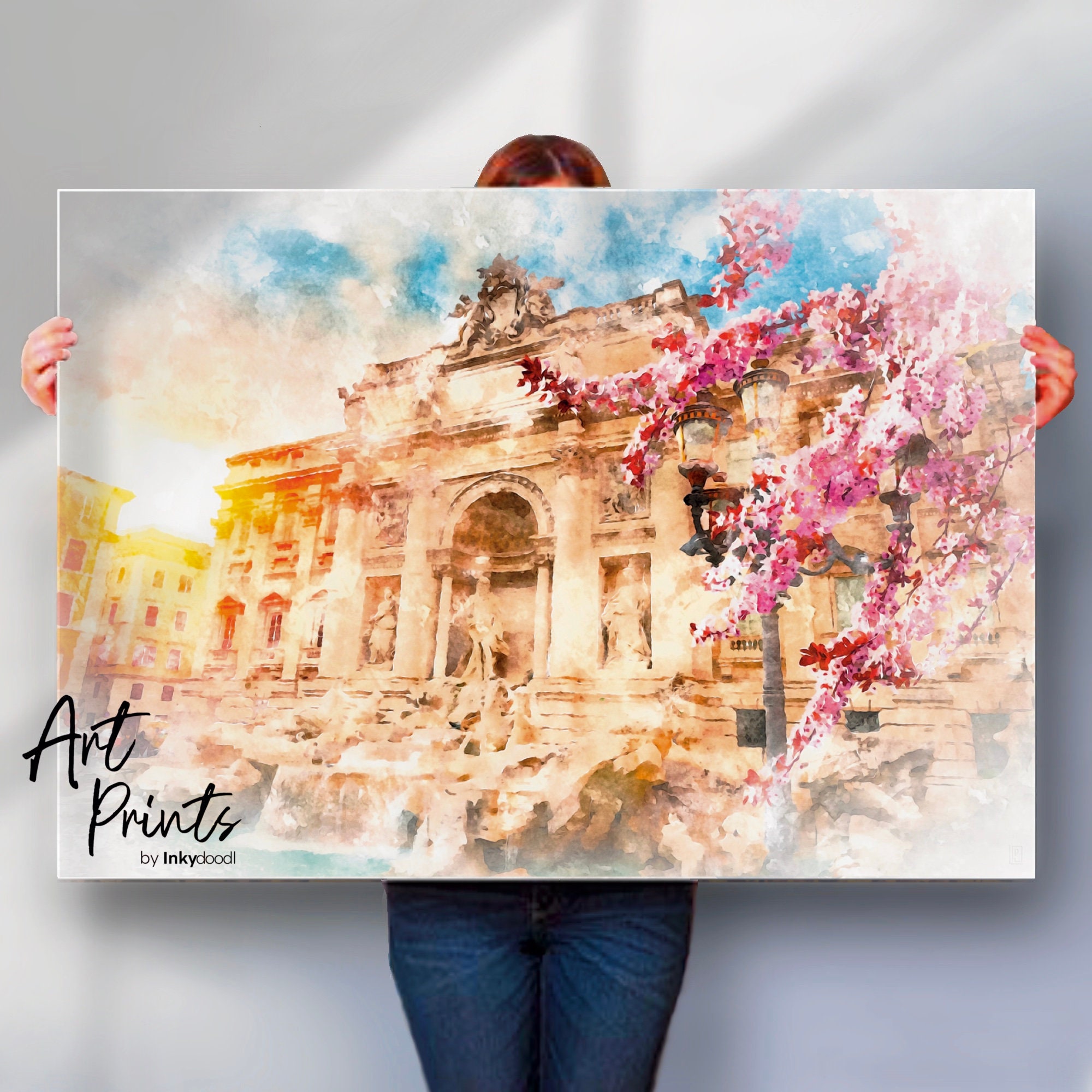 Paint by Number WITH FRAME Fountain Di Trevi Rome, Diy Painting Kit on  Canvas, Paint by Number Kit Adult 