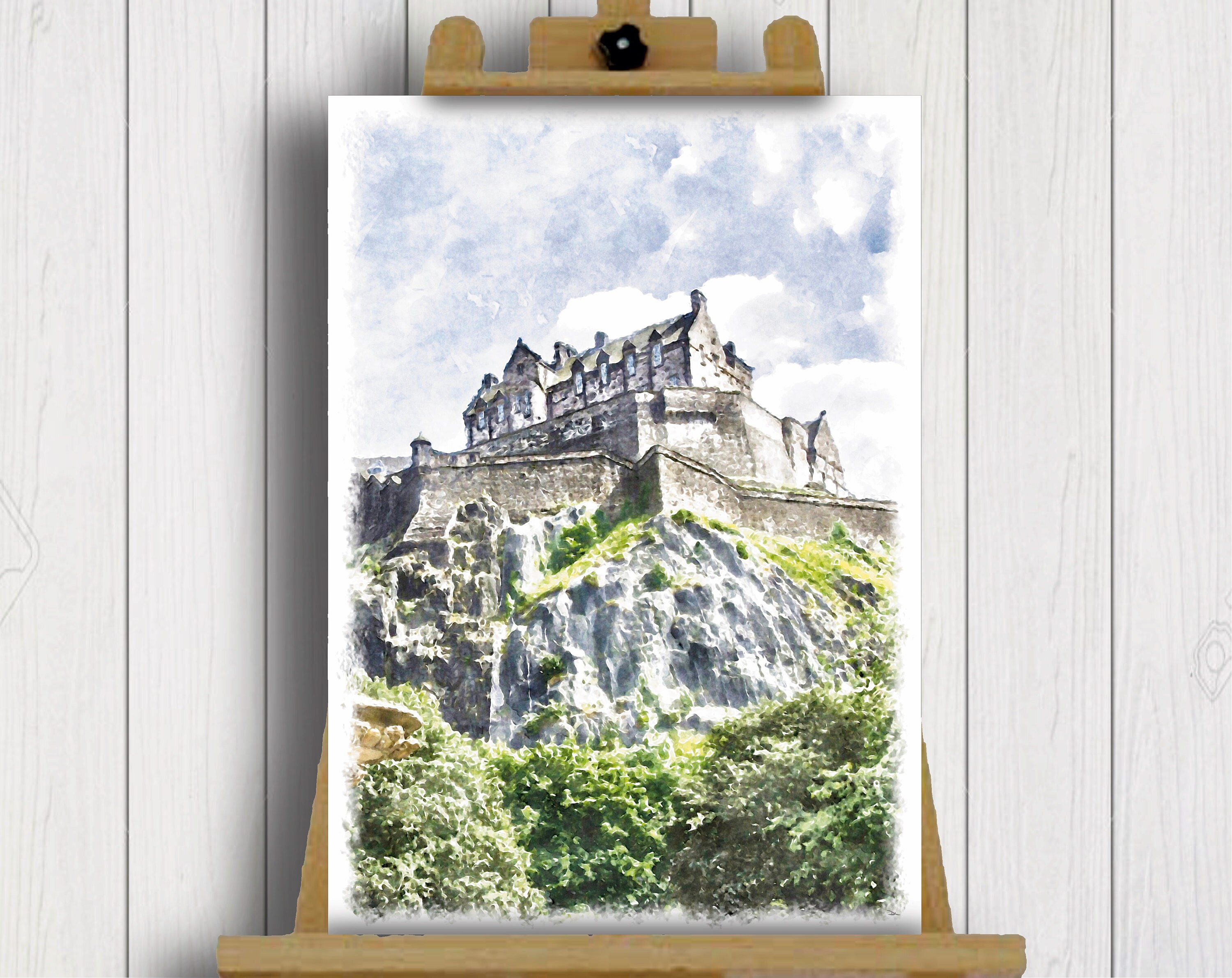 Edinburgh Castle watercolour 3 fine art poster unframed Etsy