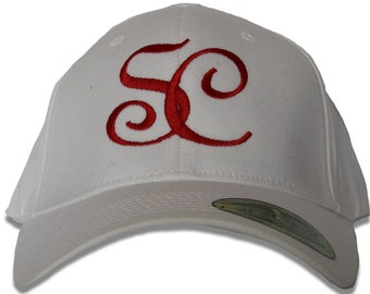 Santa Claus Baseball Hat white with red SC