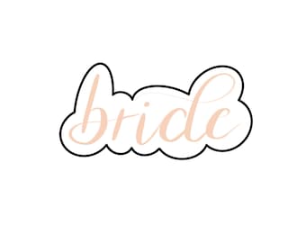 Bride - STL File Digital Download For At Home Cookie Cutter Printing