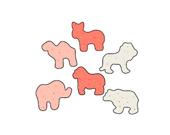 Frosted Animals Minis - STL File Digital Download For At Home Cookie Cutter Printing