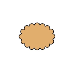 Scalloped Oval 1 - STL File Digital Download For At Home Cookie Cutter Printing