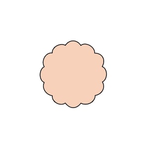 Scalloped Circle - STL File Digital Download For At Home Cookie Cutter Printing