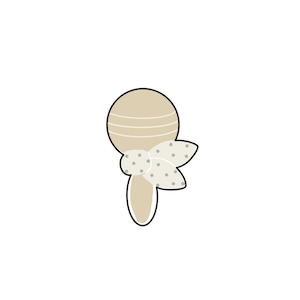 Baby Rattle - STL Bestand Digitale Download voor Thuis Cookie Cutter afdrukken