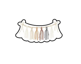 Boho Tassel Banner - STL File Digital Download For At Home Cookie Cutter Printing