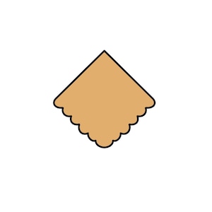 Scalloped Square - STL File Digital Download For At Home Cookie Cutter Printing