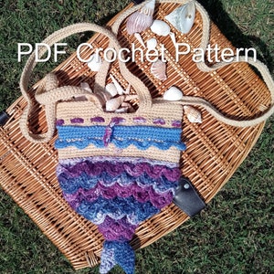 Mermaid Crossbody Dice Bag *Crochet Pattern Only*