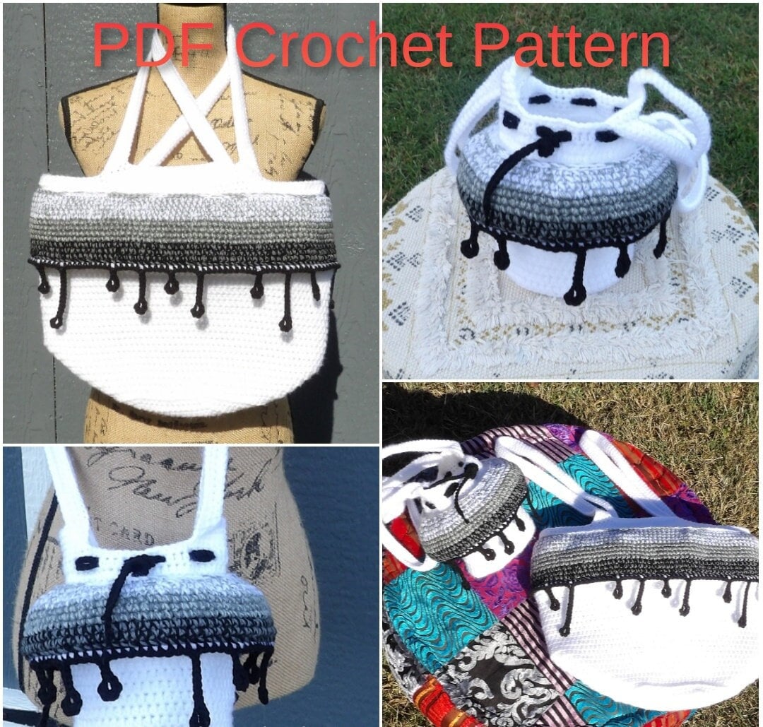 Ink Cap Mushroom Bags Crochet Pattern