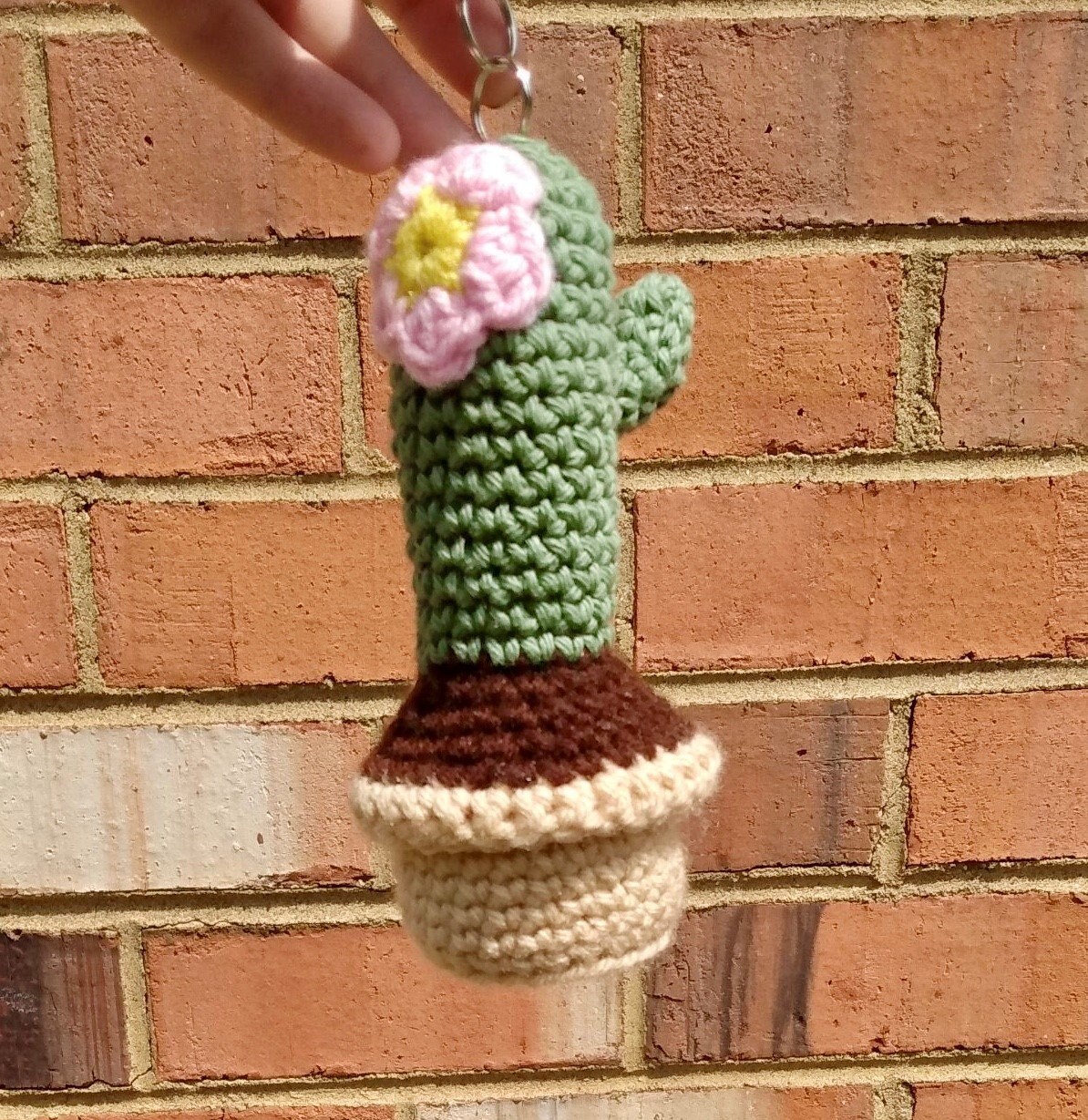 Cactus Crochet Keychain PHYSICAL ITEM Etsy