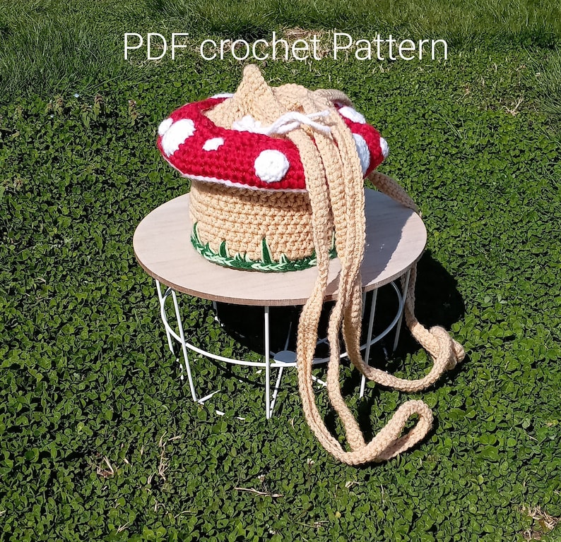 Mushroom Crossbody Dice Bag CROCHET PATTERN ONLY Etsy