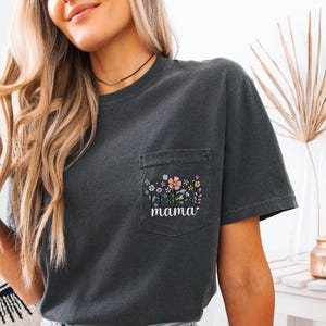 Mama Shirt, Comfort Colors Mama Shirt, Pocket Mama Shirt, Pregnancy Reveal Shirt, Mama Shirt, Mother&#39;s Day Shirt, Mother&#39;s Day Gift Tee