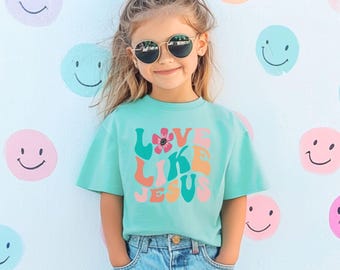 Comfort Colors® Love Like Jesus Kids T-Shirt: Christian Youth Faith Shirt
