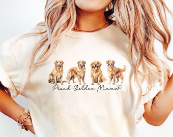 Golden Retriever Shirt, Golden Mama Shirt, Golden Retriever Gifts, Dog Tshirt, Gift for Golden Owner, Golden Retriever Lover Gift, Dog Mama
