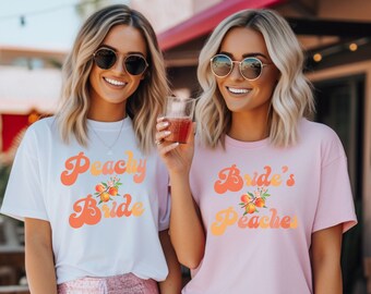 Savannah Bachelorette Shirts, Peachy Bride and Bride's Peaches Bachelorette Shirts, Georgia Bachelorette Shirts, Atlanta Bachelorette Shirt
