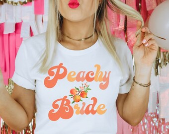 Savannah Bachelorette Shirts, Peachy Bride and Bride's Peaches Bachelorette Shirts, Georgia Bachelorette Shirts, Atlanta Bachelorette Shirt
