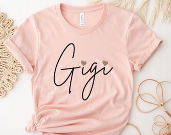 Gigi Leopard Shirt, Gigi Shirt, Gift for Grandmother, Christmas Gift for Gigi, Leopard Print Shirts for Women, Best Grandma Ever, Gigi Tee