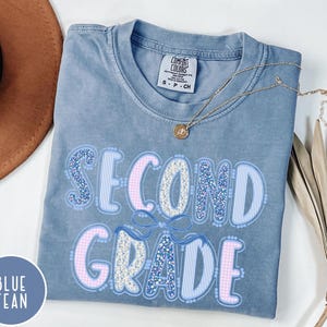 Comfort Colors® Second Grade Teacher Shirt, Coquette Bow 2nd Grade Teacher Shirt, Second Grade Teacher Tshirt, Elementary Teacher Shirts