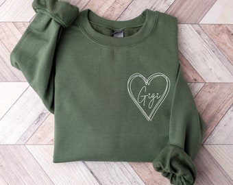 Gigi Sweatshirt, Gigi Shirt, New Gigi Gift, Grandma Gift, Gigi Gift, New Gigi, Pregnancy Announcement Reveal Sweater, Gigi Christmas Gift