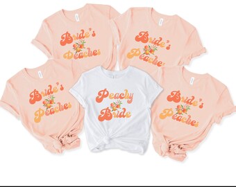 Savannah Bachelorette Shirts, Peachy Bride and Bride's Peaches Bachelorette Shirts, Georgia Bachelorette Shirts, Atlanta Bachelorette Shirt