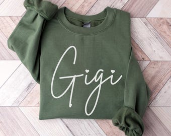 Gigi Sweatshirt, Gigi Shirt, New Gigi Gift, Grandma Gift, Gigi Gift, New Gigi, Pregnancy Announcement Reveal Sweater, Gigi Christmas Gift