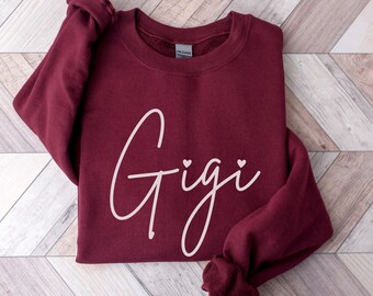 Gigi Sweatshirt, Gigi Shirt, New Gigi Gift, Grandma Gift, Gigi Gift, New Gigi, Pregnancy Announcement Reveal Sweater, Gigi Christmas Gift