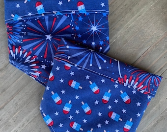 Patriotic Dog Bandana w/ snaps