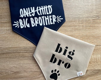 Bandana pour chien Big Brother/Sister avec boutons-pression