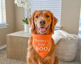 Mommy's Little BOO Dog Bandana with Snaps