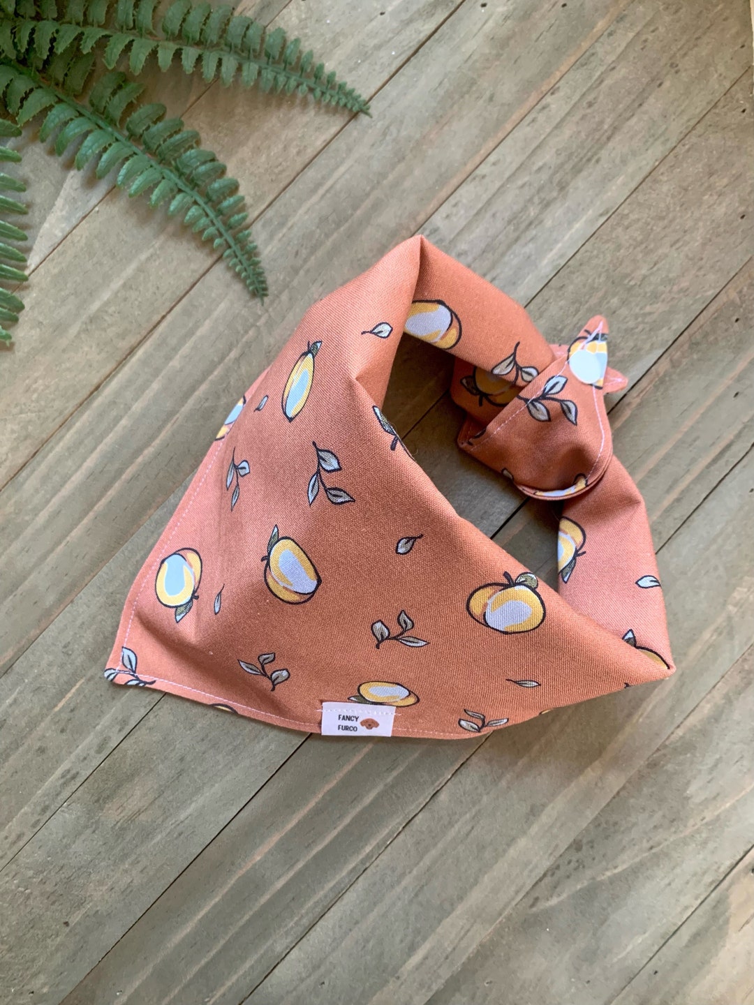 Peaches Dog Bandana With Snaps Etsy