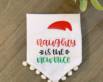 Naughty is the New Nice Christmas Dog Bandana