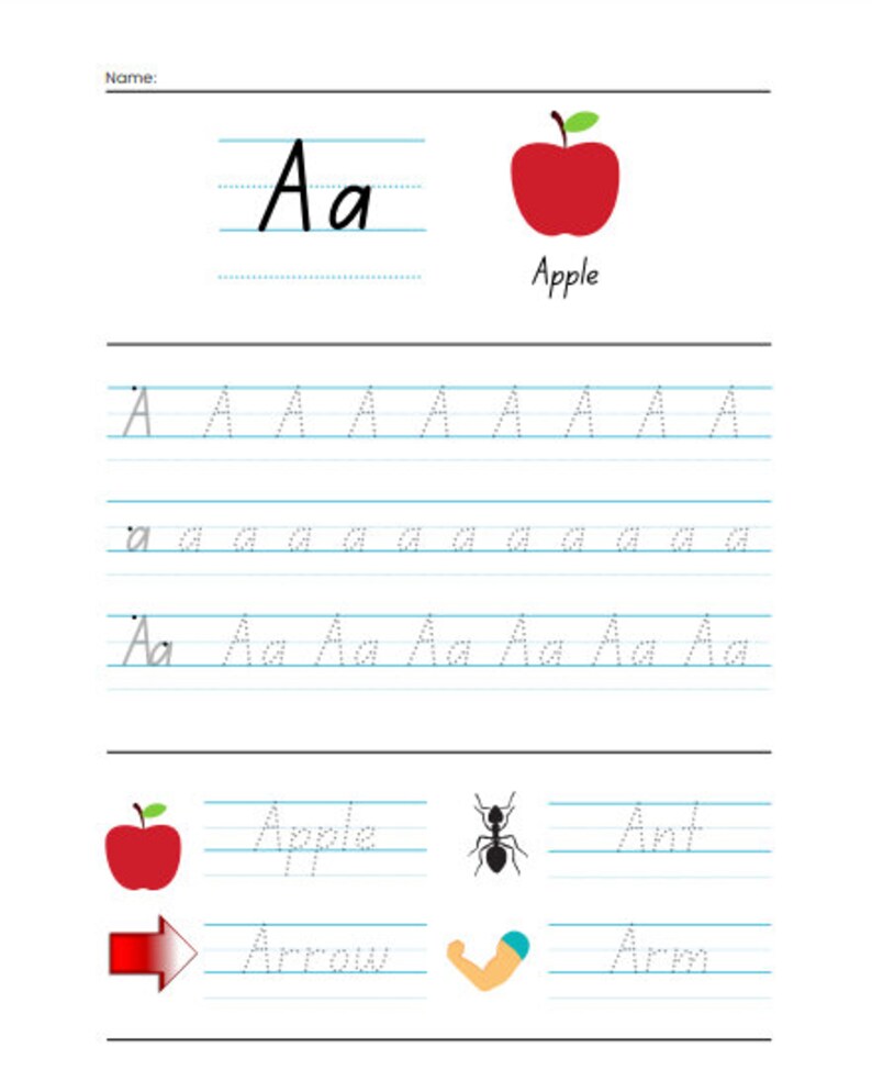 Lets Trace Letters I Traceable Letters and Words With Colored Photos