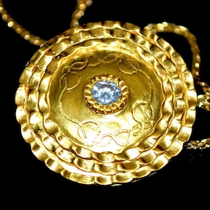 24k Gold Plated Moissanite Skyrim Necklace: Handmade Dragonborn Jewelry