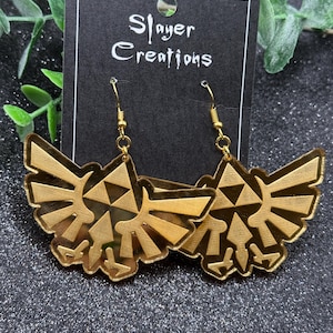 Zelda mirror acrylic earrings