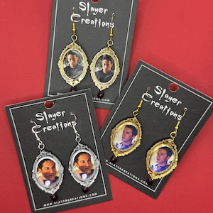 Tyler Lockwood upcycled framed earrings