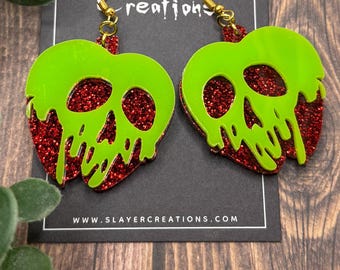Poison apple acrylic earrings