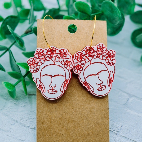 Frida Kahlo dangle earrings