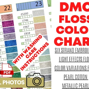 Printable DMC Color Chart PDF Download 