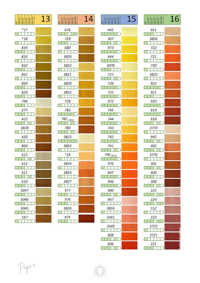 DMC Floss Color Chart With Actual Thread Sample Photos Has 581 Color ...