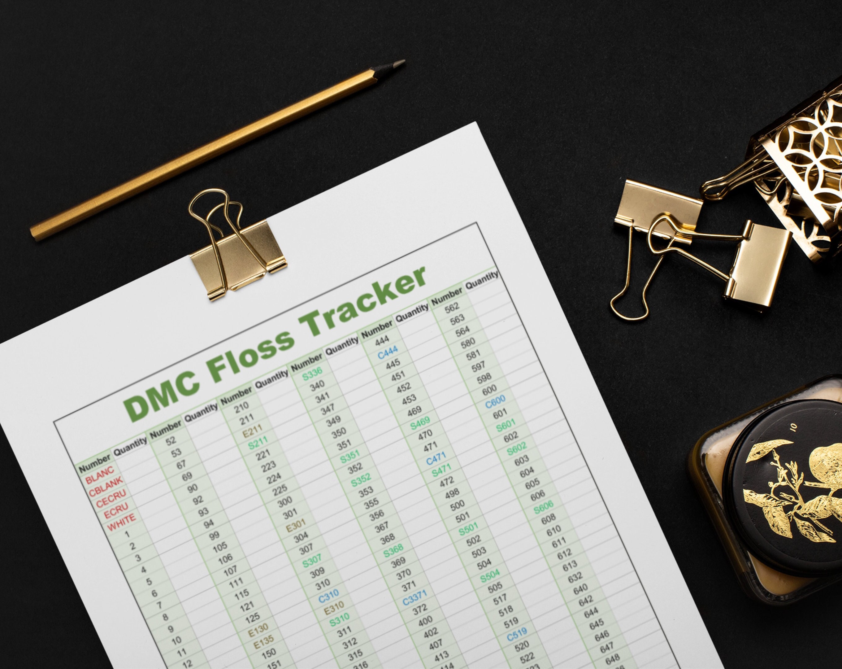 DMC Floss Inventory Tracker Has 733 Color Numbers is