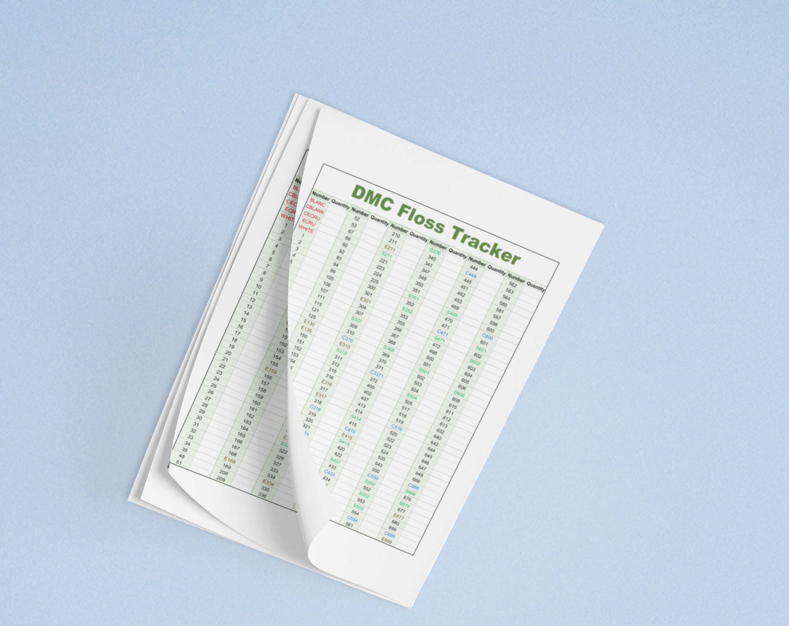 DMC Floss Inventory Tracker a 733 numéros de couleur est un Etsy Canada