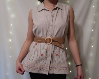 Vintage 90s Susan Bristol Casuals Button Front Vest Sz Small