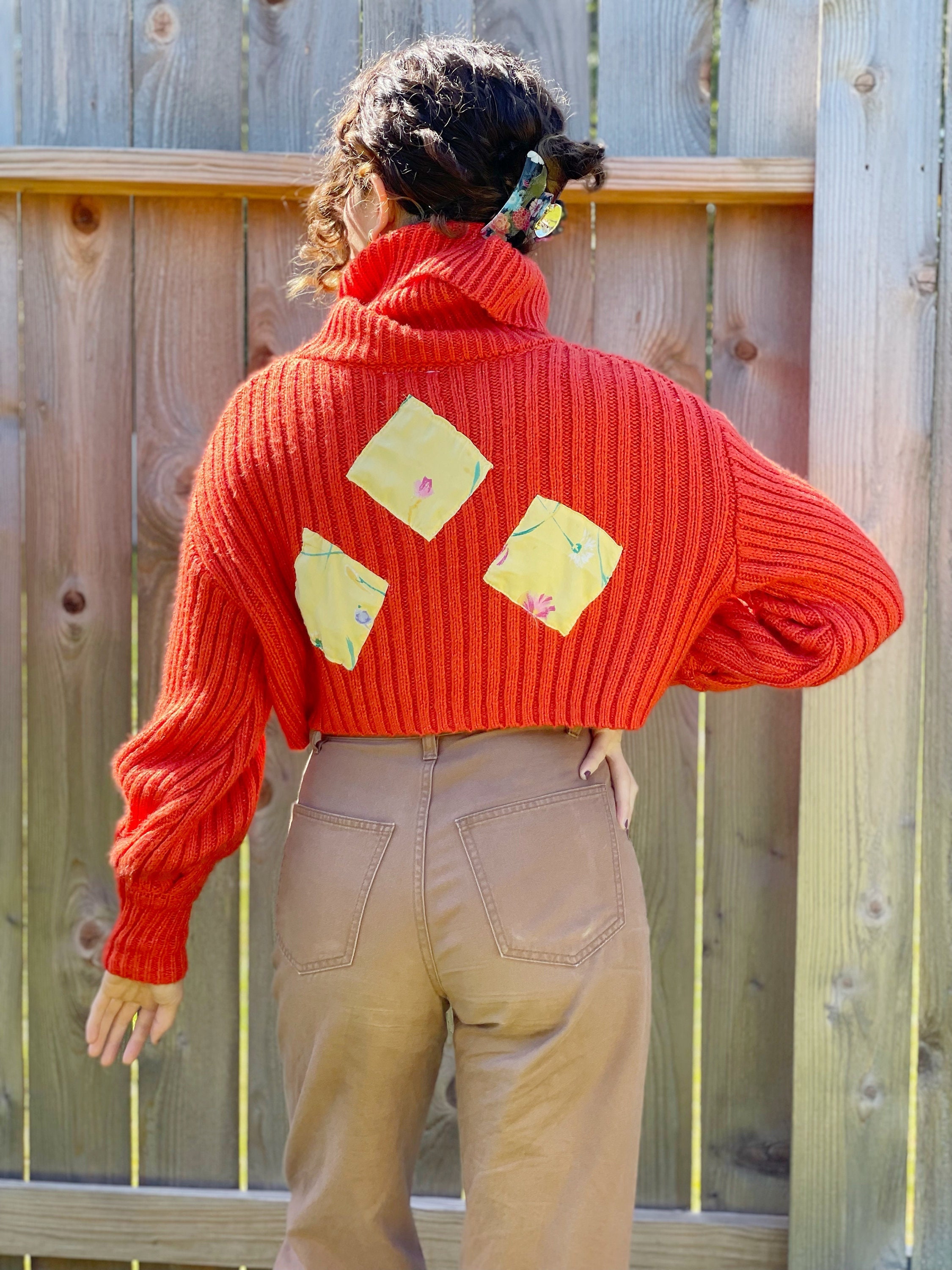 Orange Turtleneck - Etsy