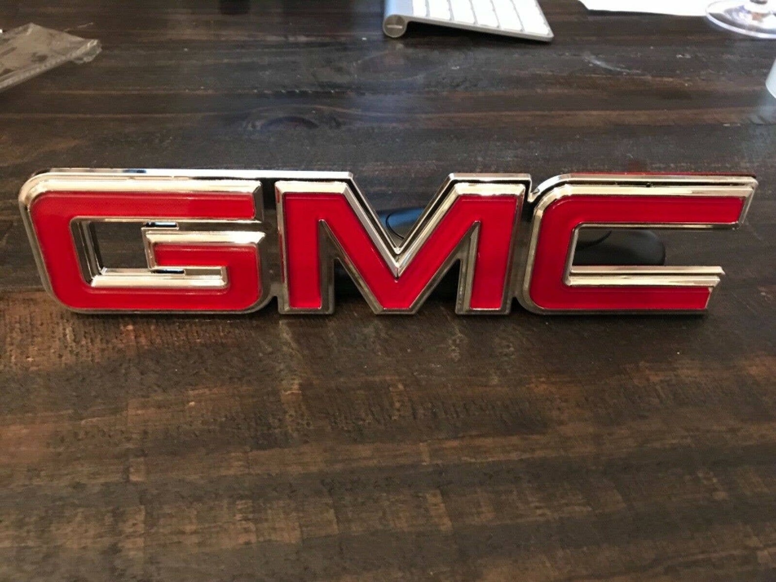 GMC Canyon Sierra Tailgate Emblem 1517 Red and Chrome Badge Etsy