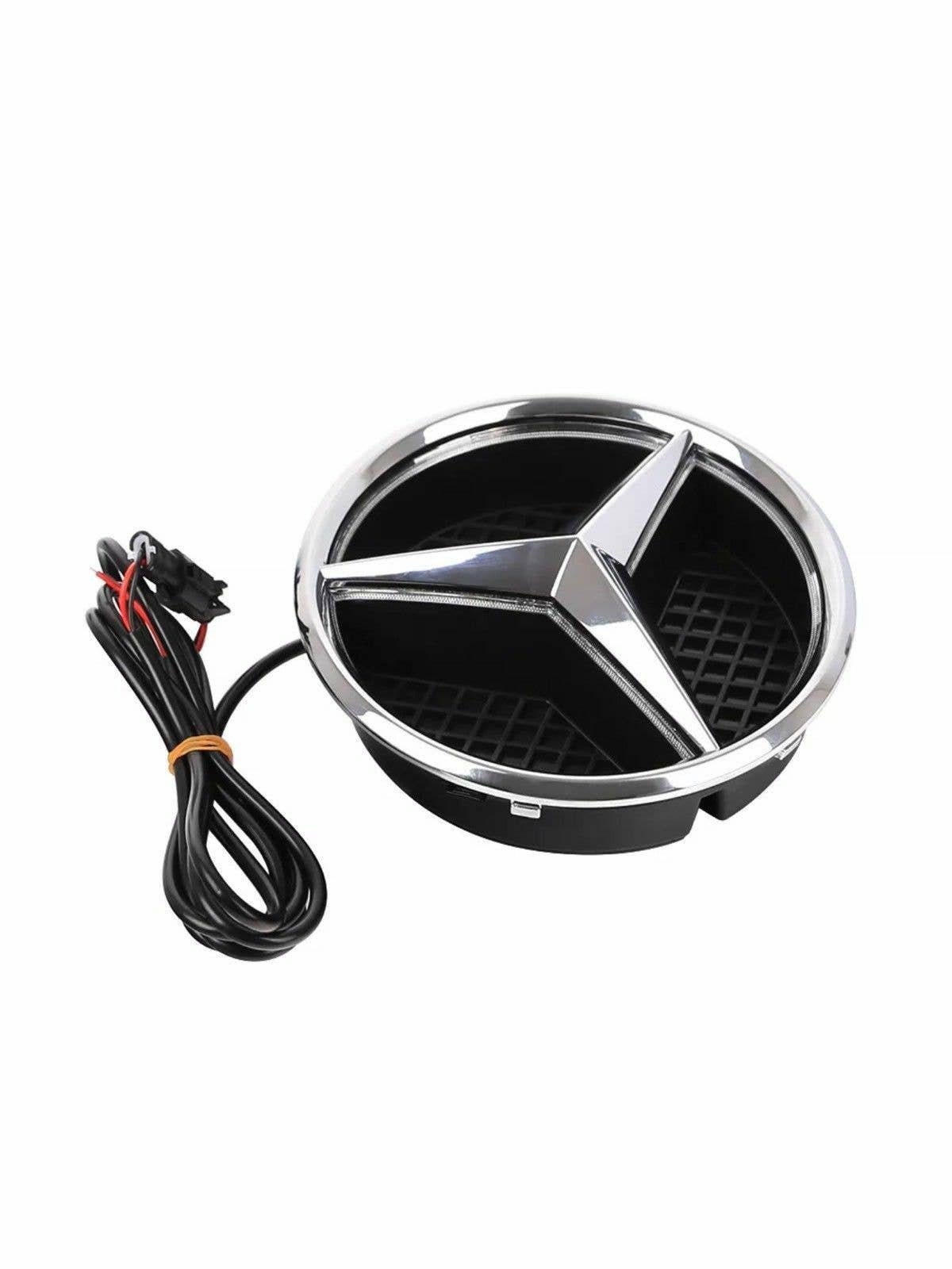 MUY Illuminated LED Front Star Emblem For Mercedes Benz C, E, CLA – 6000K White Light