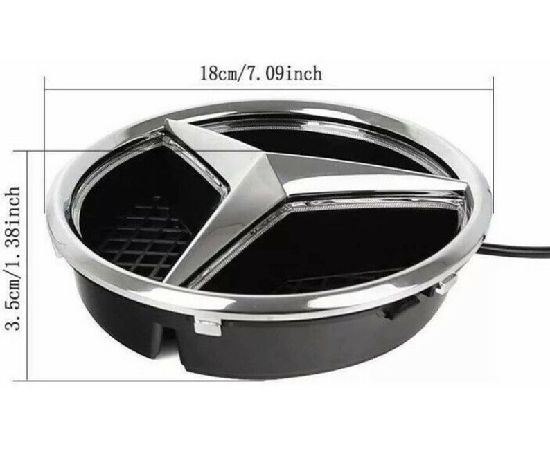 Illuminated Led Light Grille Star Emblems Badge for Mercedes Etsy