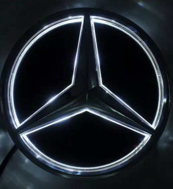 Car Front Grille LED Emblem Light Logo Star Badge for Mercedes