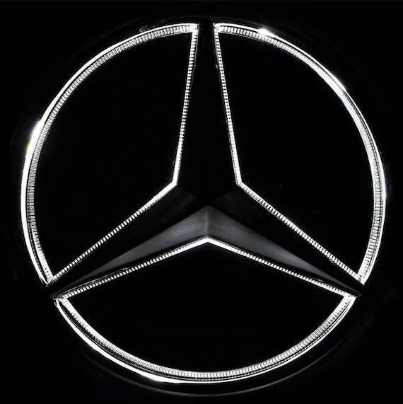 Illuminated LED Light Front Grille Star Emblems Badge Mercedes Etsy