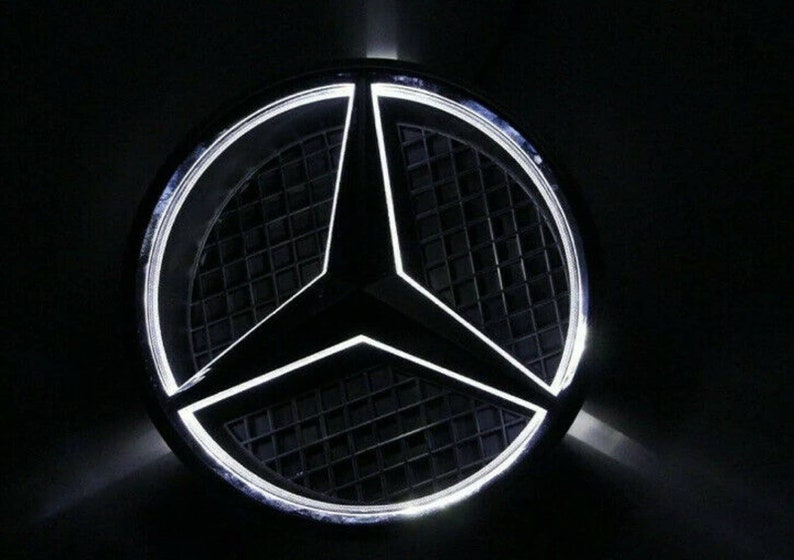 Illuminated Led Light Grille Star Emblems Badge for Mercedes Etsy